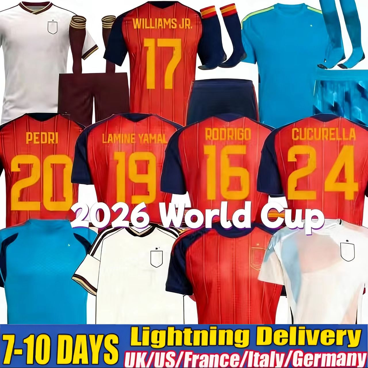 Spain 2026 2027 Soccer Jersey MORATA FERRAN CARVAJAL 26 27 National Team Football Shirt 2025 Men Kids Kit LAMINE YAMAL Camisetas Espana RODRI OYARZABAL FINAL