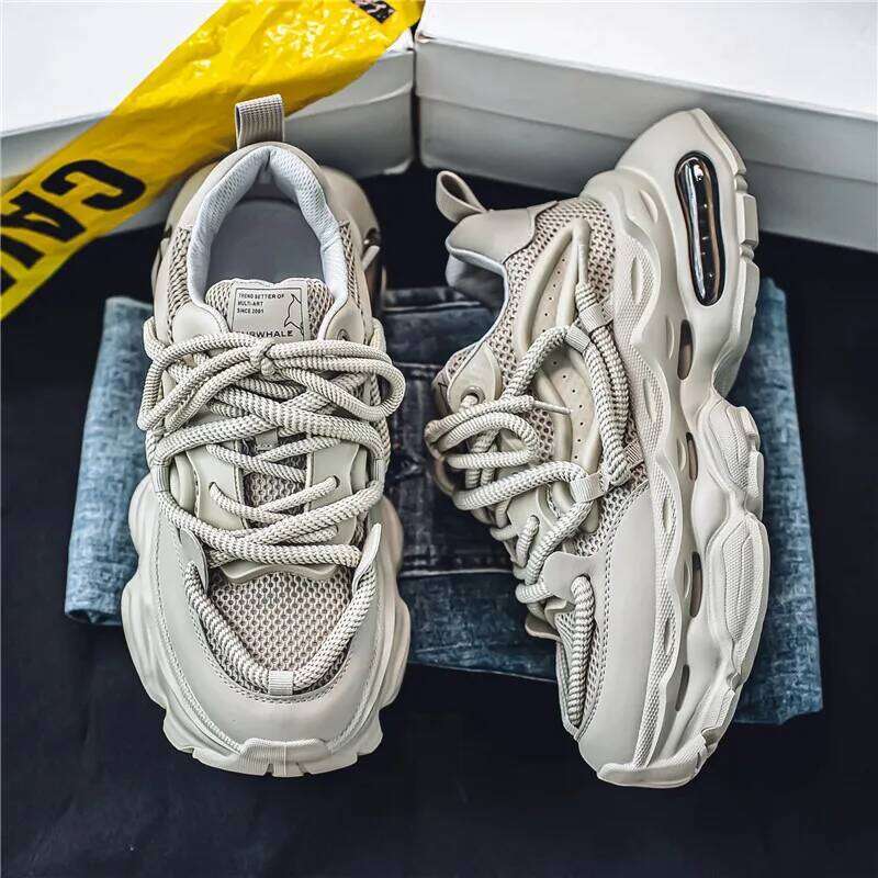 New Men Autumn Winter Comfortable Men's Platform Sneakers Fashion Casual Shoes Sports Trainers Tenis Size44 25M1219