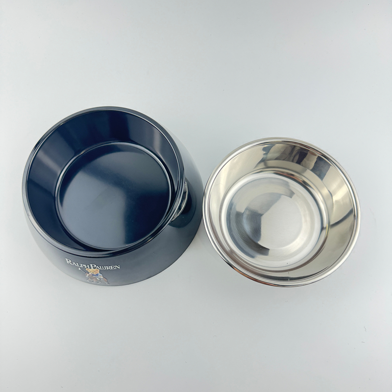 Designer Dogs Bowls 2-in-1 Stainless Steel Pet Cats Dogs Bowls for Small Medium Dogs Spoof Bowl Dog Food Water Bowl Melamine Elevated Pet Bowl No Skid