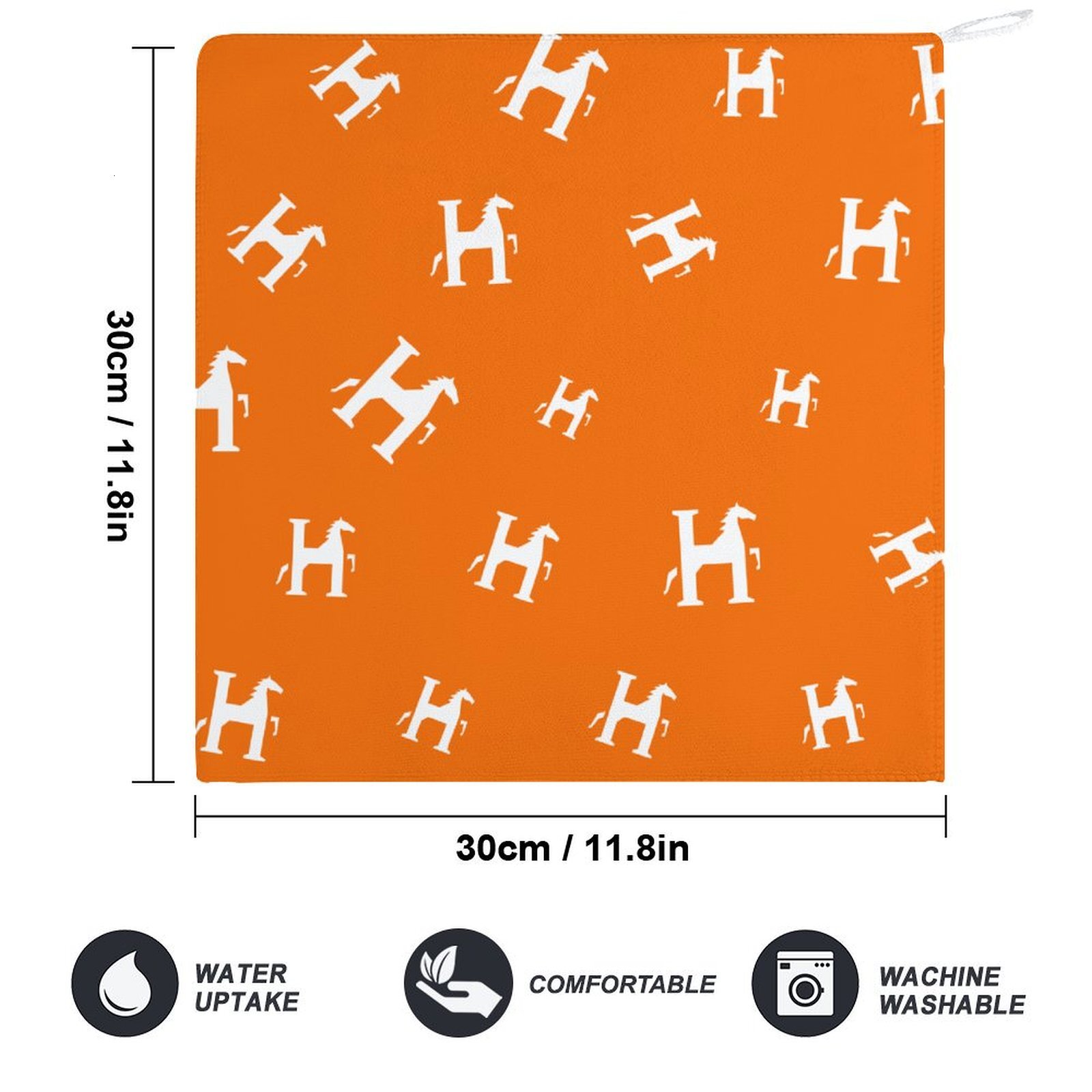 Custom Designer H Towels Luxury Horse Pattern Premium Hand Towels Set 11 by 11 inches Ultra Soft and Highly Absorbent Gym Shower Kitchen Hotel