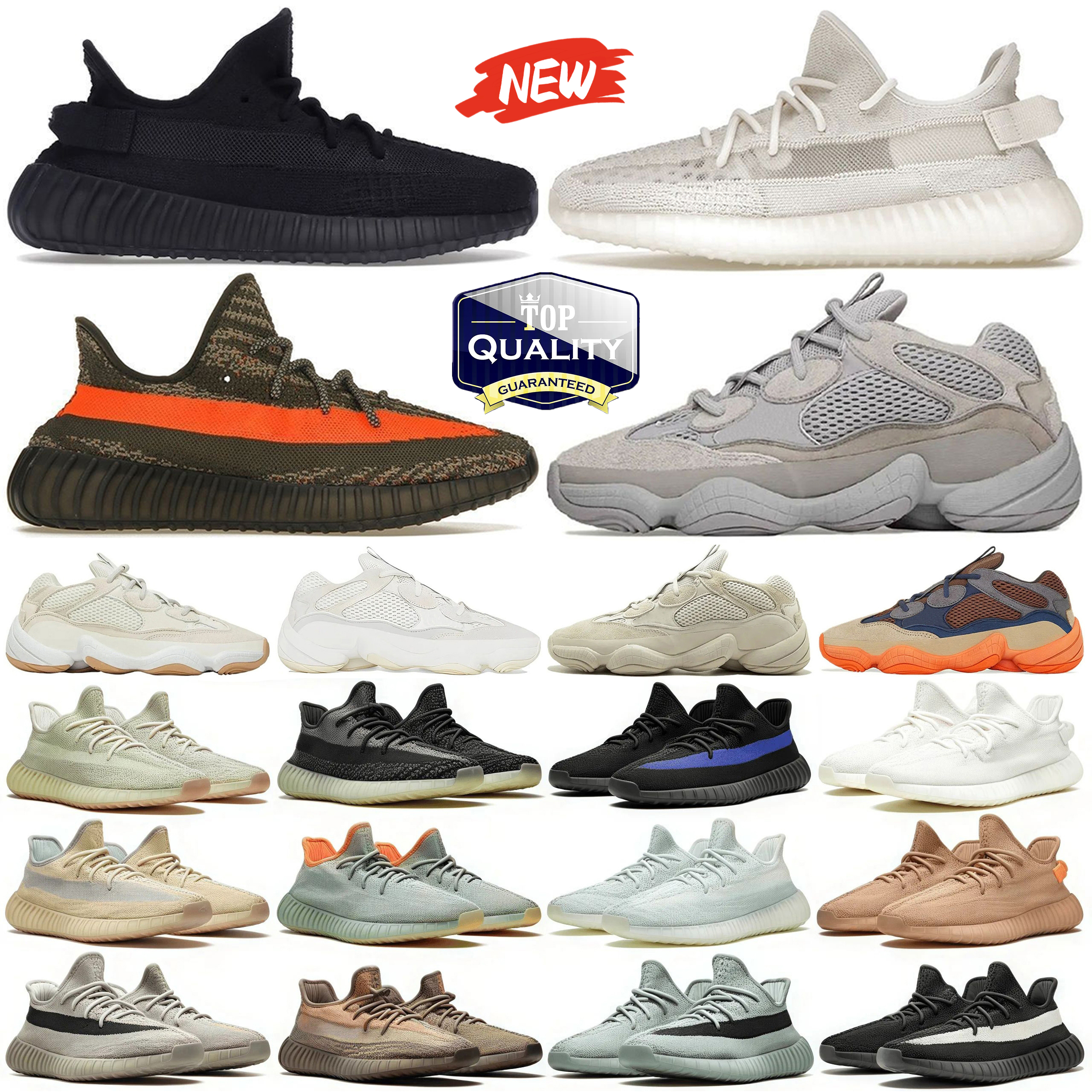 2026 Designer Running Shoes 350s500s Men Women Trainers Outdoor Sports Platform Sneakers Utility Black Granite Bone White Cream Enflame Salt Brown Clay Taupe Light