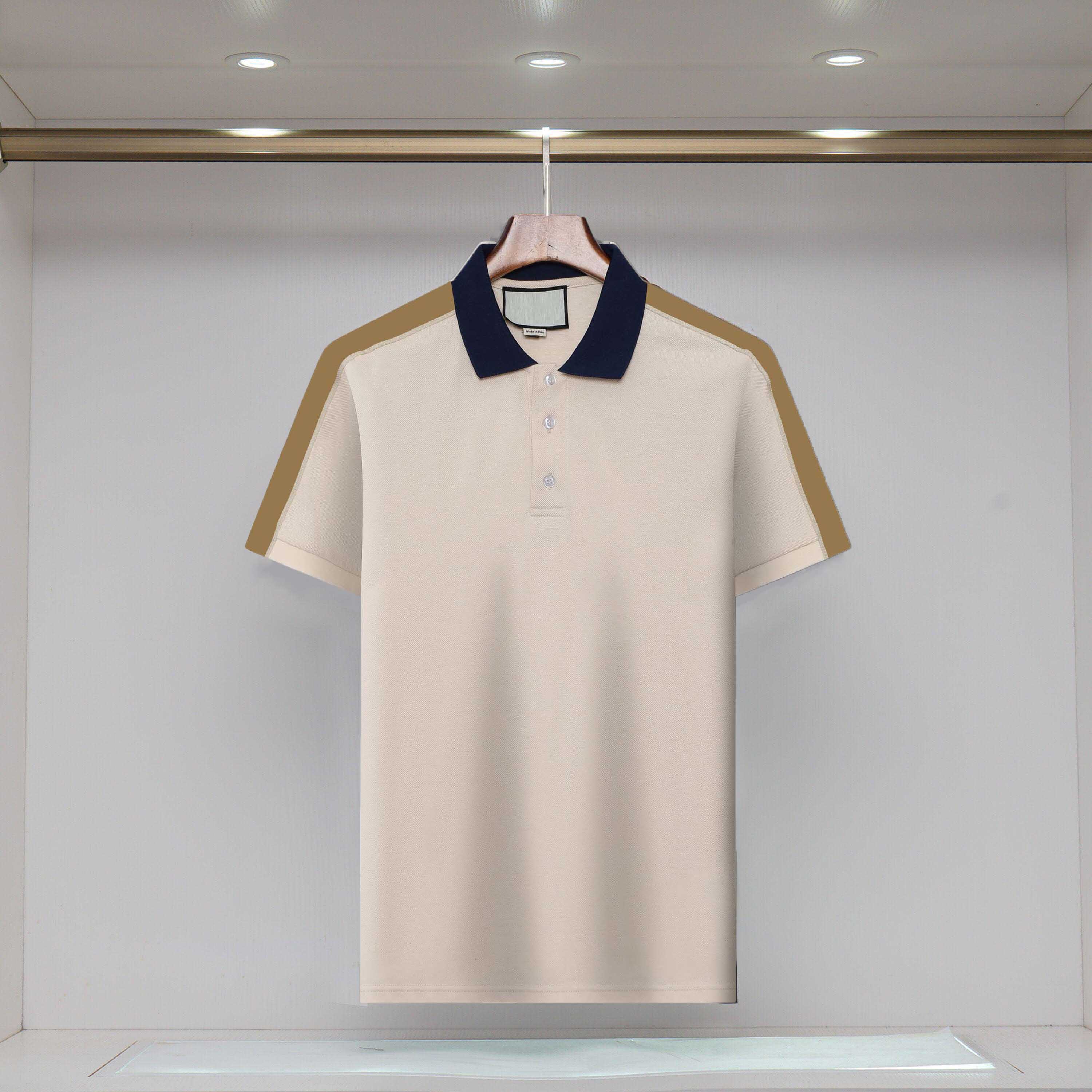 Designer Summer Men's Polos Graphic T-Shirts Cotton Shirts Solid Color Short Sleeve Tops Slim Breathable Men's streetwear Male Tees Asian size XXXL clothes