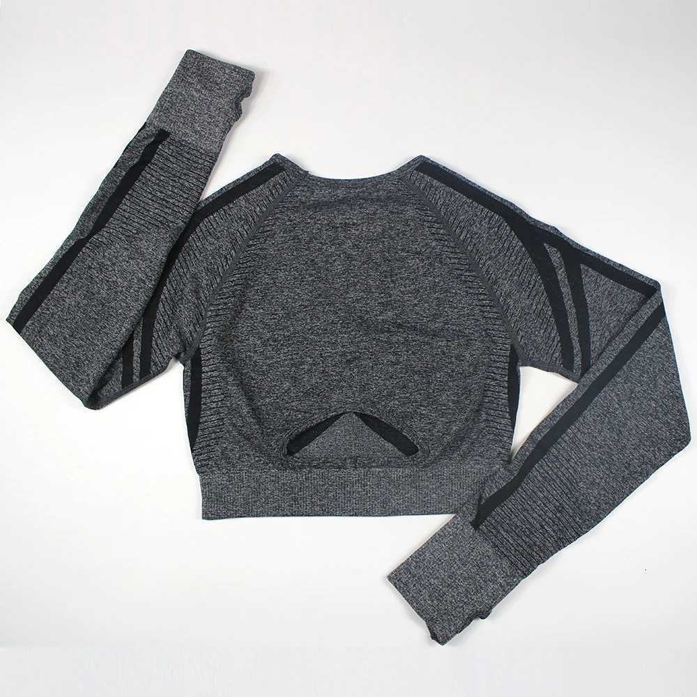 LANTECH Sports Yoga Shirts Gym Seamless Crop Tops Fitness Women Clothes Activewear Workout Sportswear Exercise Only Shirtt251219