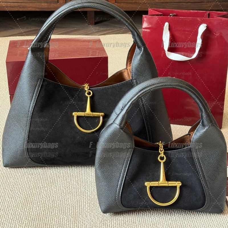 Horse Carrying Tote Bag Luxury Designer Bag Softbit Shoulder Bag Handbag Designer Bags For Women Clutch Cowhide Leather Suede Fabric Splice Underarm Bag Sac De Luxe