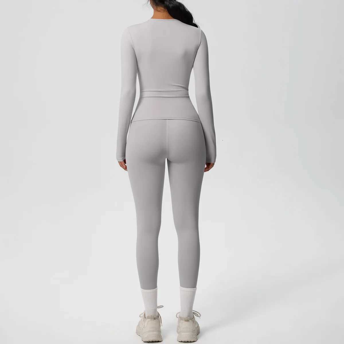 2PCS Yoga Suit Gym Set Women Sportswear Workout Long Sleeve Women Tracksuit Running Sports Shirt Yoga Clothing Fitness Yoga Sett251219