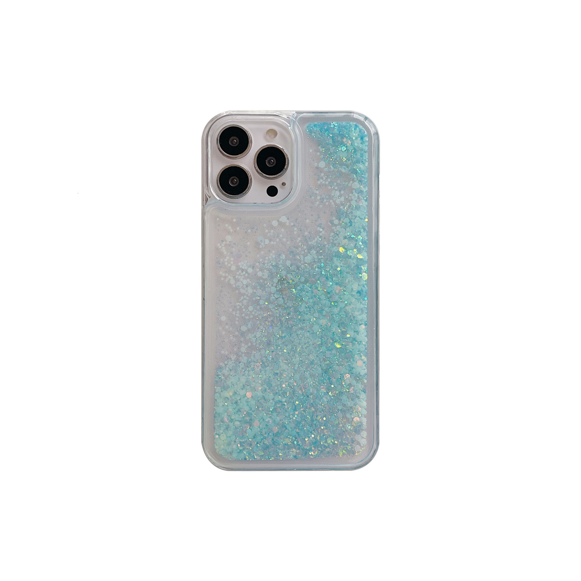 Creative Luminous Sand 17 Pro Max, Flowing Phone Apple 16, Glitter Slide Case for iPhone 15, Fluorescent