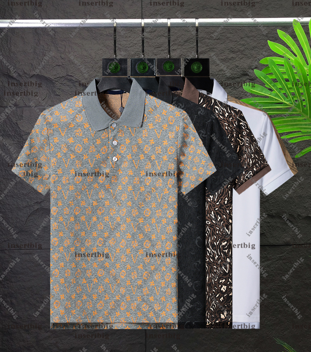 High end designer polo shirt mens fashion polo shirt summer pure cotton business casual T shirt short sleeved Asian size M-3XL