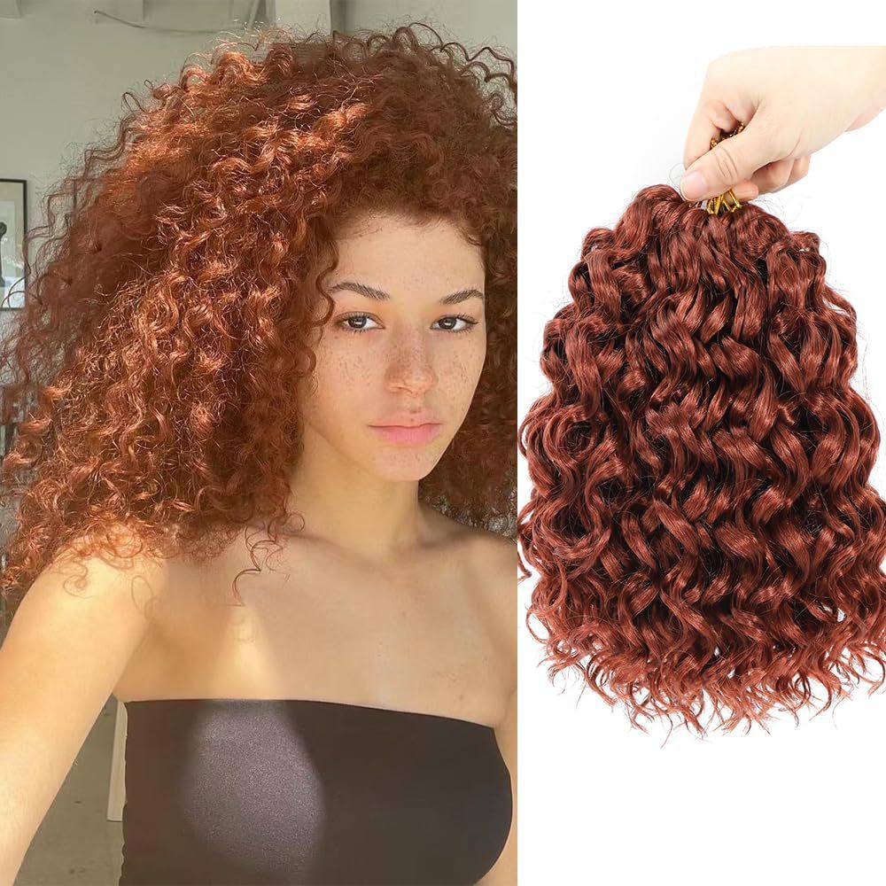 10 14 18 22 Inch Ocean Wave Crochet Braid Hair Hawaii Afro Curls Natural Synthetic Braiding Hair Extensions Pink 613 230921