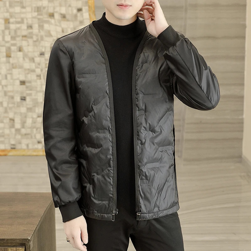 Mens Long Wool Coat High Quality Trendy Fashion Handsome Solid Color Trench with Removable Thickened down Inner Liner 251219