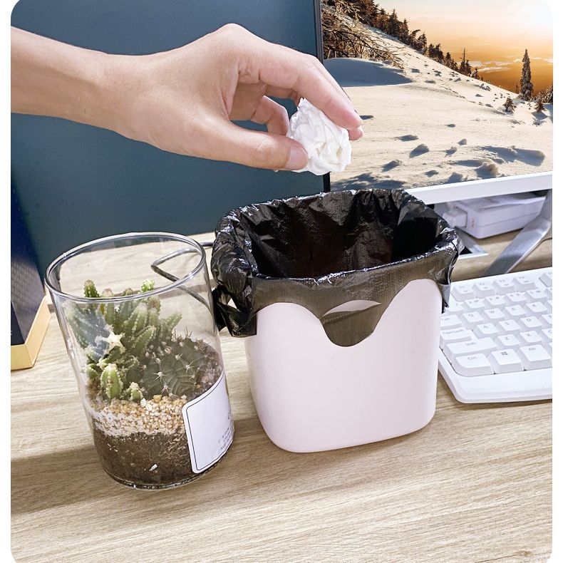 Small-sized desktop trash bags, mini office trash can bags, thickened disposable plastic bags for kitchen and office use, ideal for desks in offices a