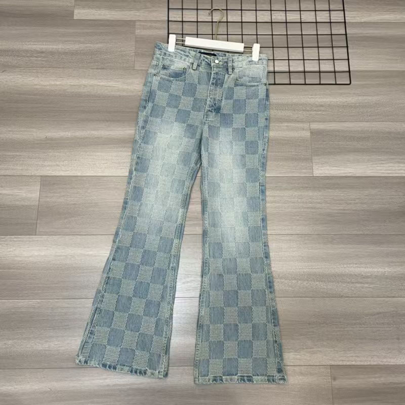 Womens Jeans Pants Denim Designer Letter Trousers Luxury High Long Pants Pipped Jeans Distressed Trousers Classic Loose Womens Elasticity Button Zipper