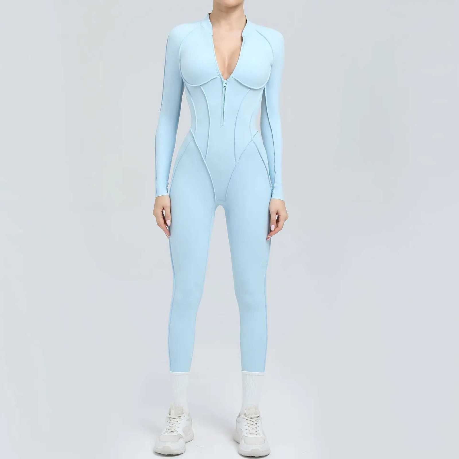 Yoga Suit Gym Set Women Training Sportswear Fitness Long Sleeved Sports Jumpsuit Women Push Up Female Workout Clothes Bodysuitst251219