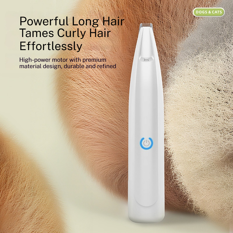 Silent Trimming Rechargeable Pet Shaver - Narrow Blade Head & Full Washability