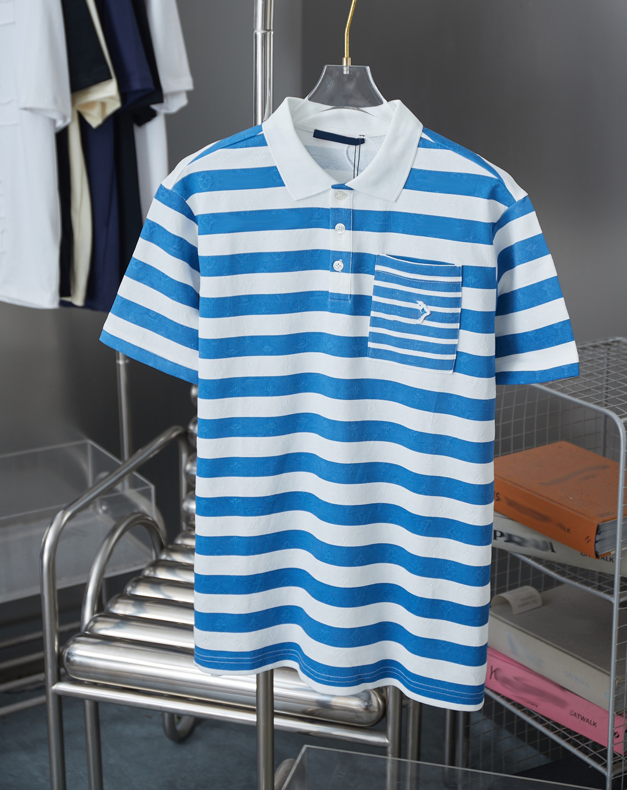 Men's Plus Tees & Polos Round neck embroidered and printed polar style summer wear with street pure cotton cyy9642 3t