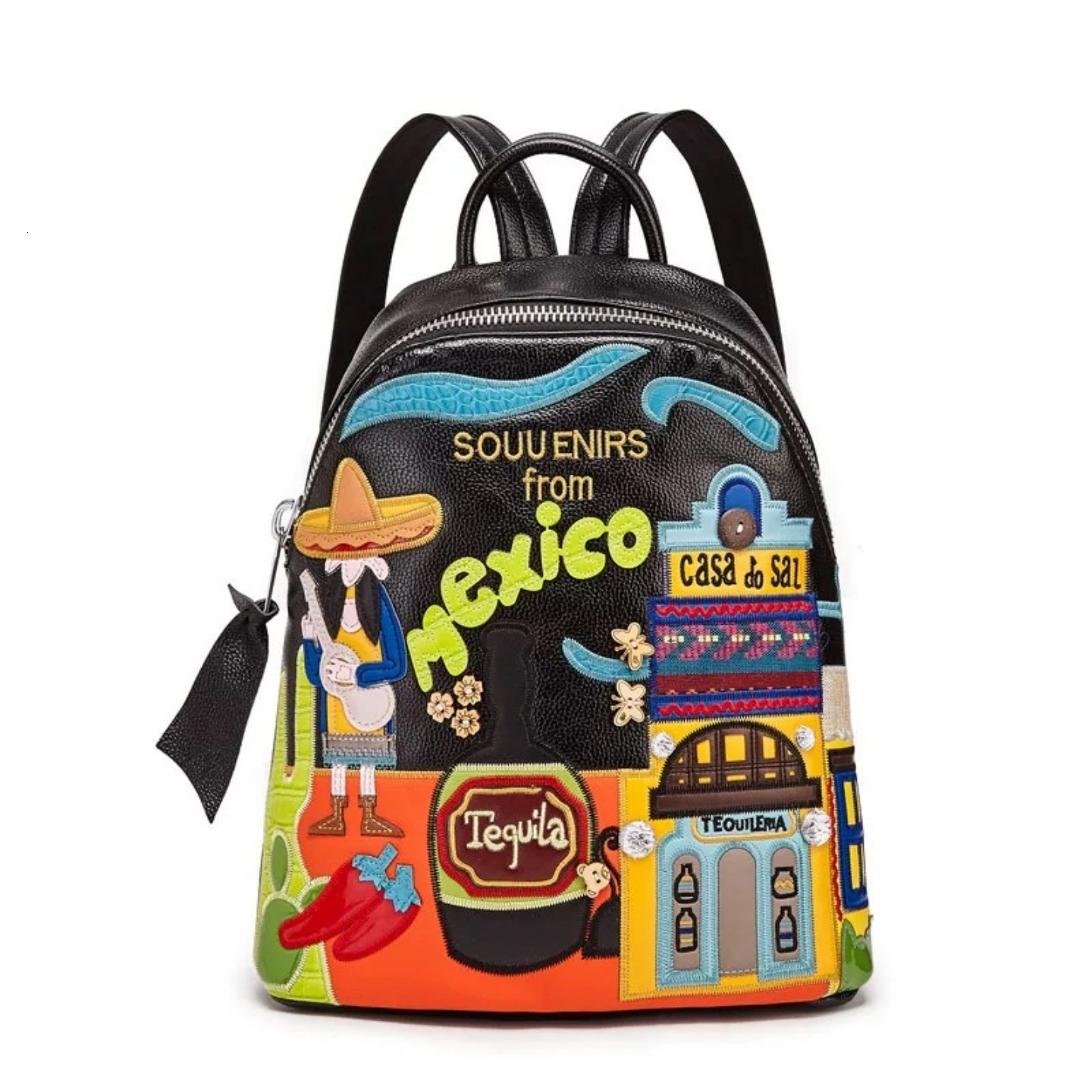 Designer Luxury Ladies' Schoolbag Theme Embroidered Large-capacity Casual Backpack, Hand-held Casual Backpack