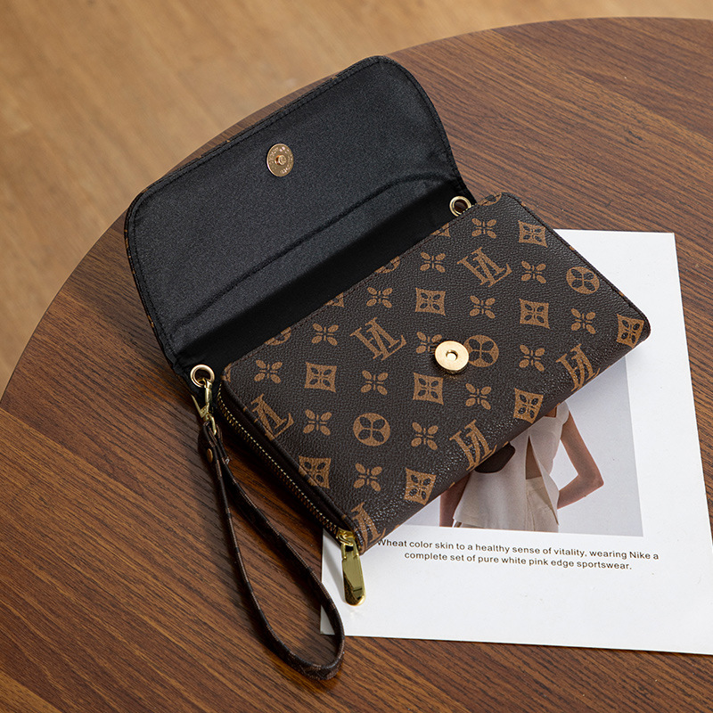 Ladies handbag, fashion letter-printed coin purse, large-capacity phone wristlet, high-quality shoulder underarm crossbody bag, multifunctional luxury