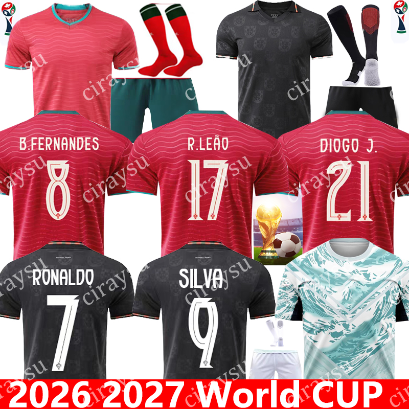 26 27Portugal Ronaldo football shirts Soccer Jerseys B.FERNANDES EUSEBI0 JOAO FeLIX MANE Riyadh Men kit BERNARDO BRUNO Child Kits Fans Player national team World Cup