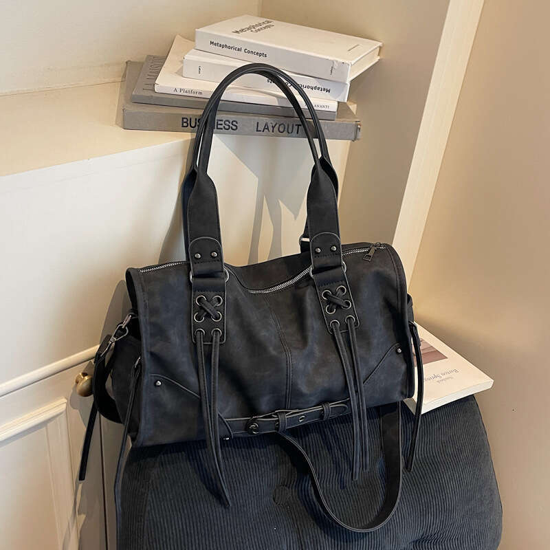 Korean Niche Cool Large Capacity Retro Single Shoulder New Lazy Style Star-Chasing Fashion Travel Crossbody Bag