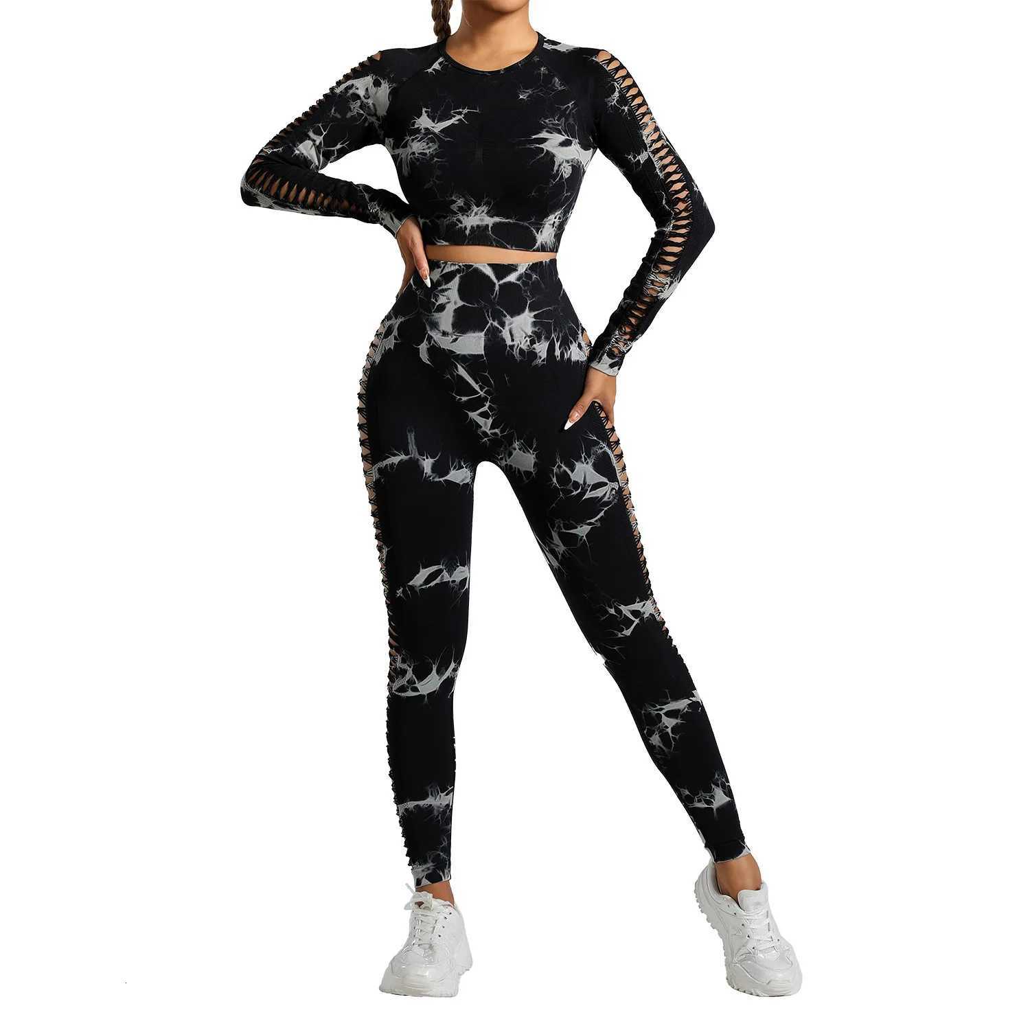 Yoga Sport Outfit For Woman Fitness Womens Two Pieces Pant Sets Suits Tracksuit Sportswear Woman Gym Yoga Workout Clothest251219