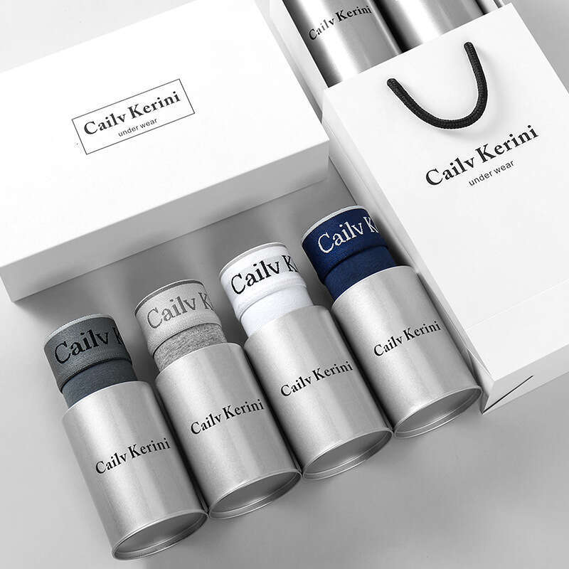 Boxer Briefs Breathable Modal Cotton Four-Corner Trendy Graphene Thin Men's Shorts Gift Box