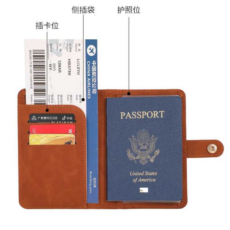 Personalized Passport Holder Custom Name on Cover Fashion Airplane Passport Cover Case Travel Document Orginizer K251219