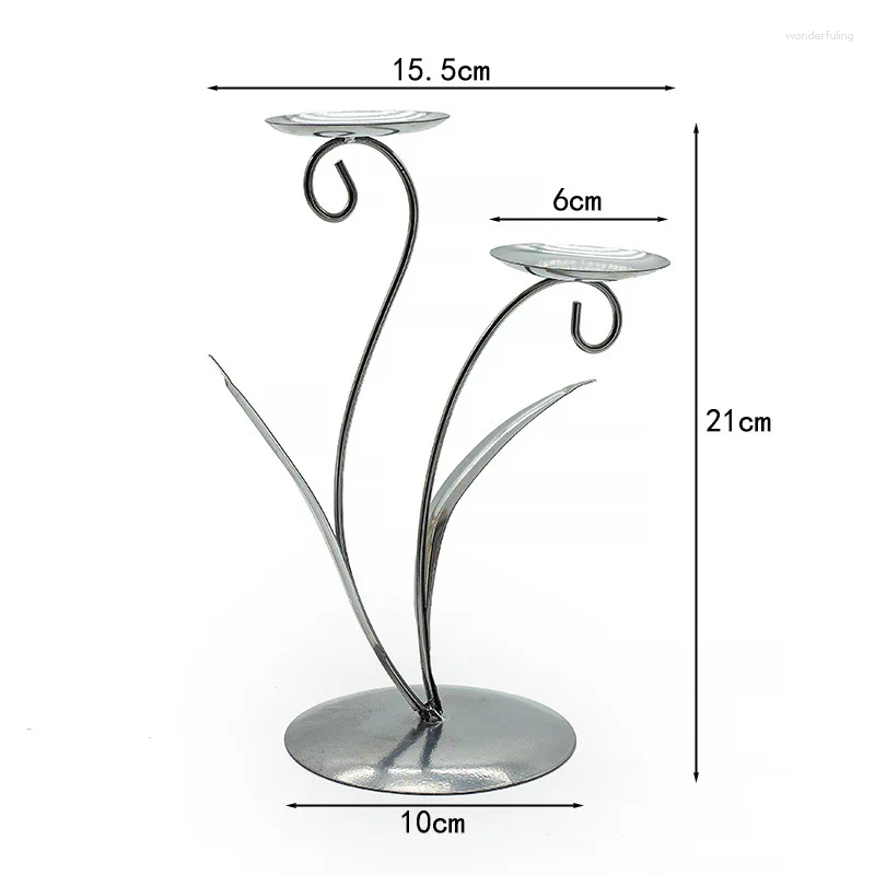 Candle Holders Nordic Iron Tulip Candlestick Ornament Tall Stand For Wedding Dining Table Party Christmas Decoration Festivals Gift H260310