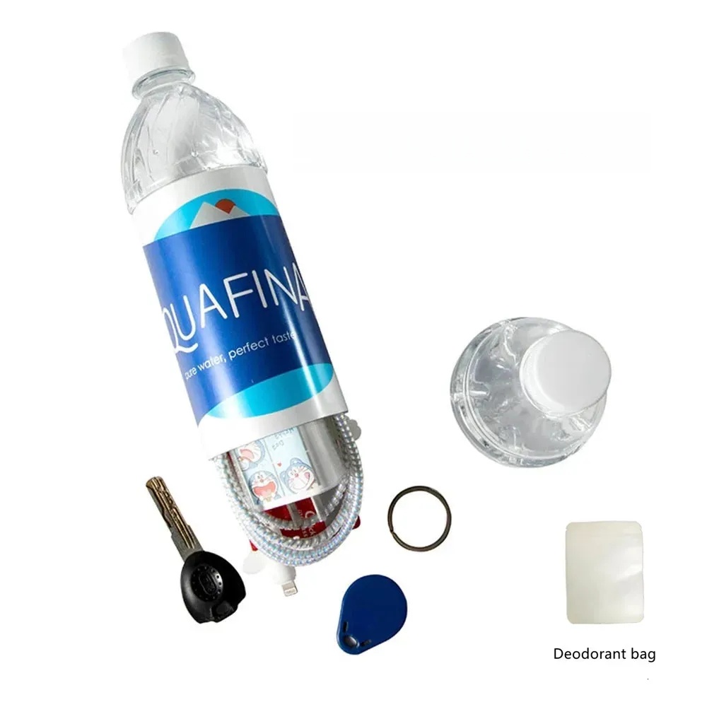 PC Coke Beverages Fake Water Bottle Shape Surprise Secret Hidden Safes Security Container Stash Safe Money Box Plastic Stash Jars Org Tools