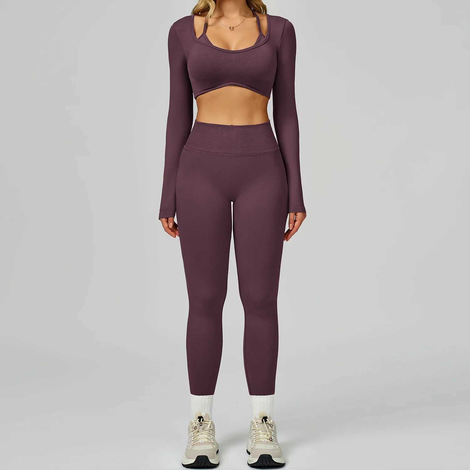 Seamless Sportswear For Women Tracksuits Yoga Set 2PCS Gym Workout Clothes Fitness Outfits Sports Bra Leggings Athletic Weart251219
