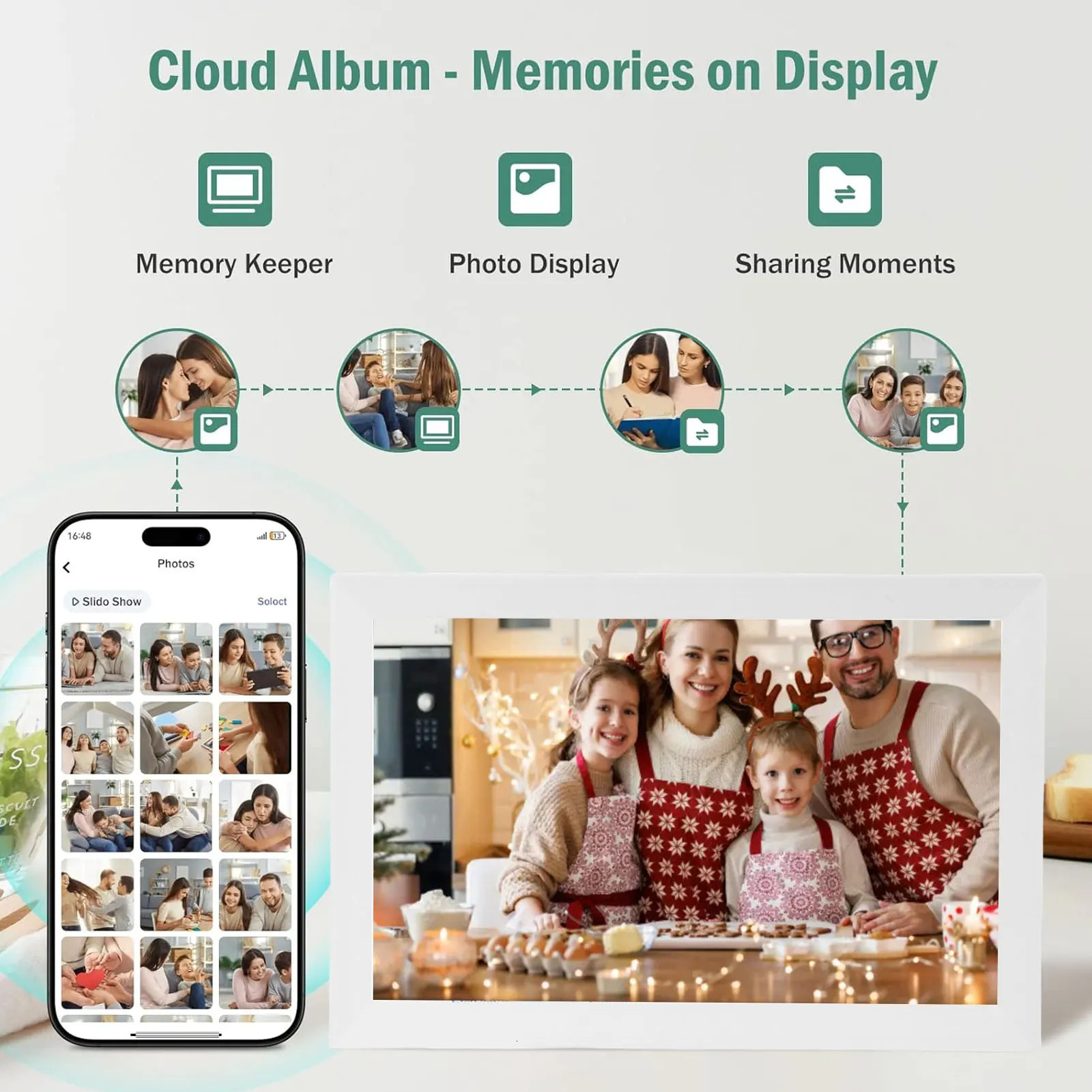 156 Inch Touchscreen WiFi Smart Digital Calendar Interactive Display Picture Frame Planner with APP for Family 251218