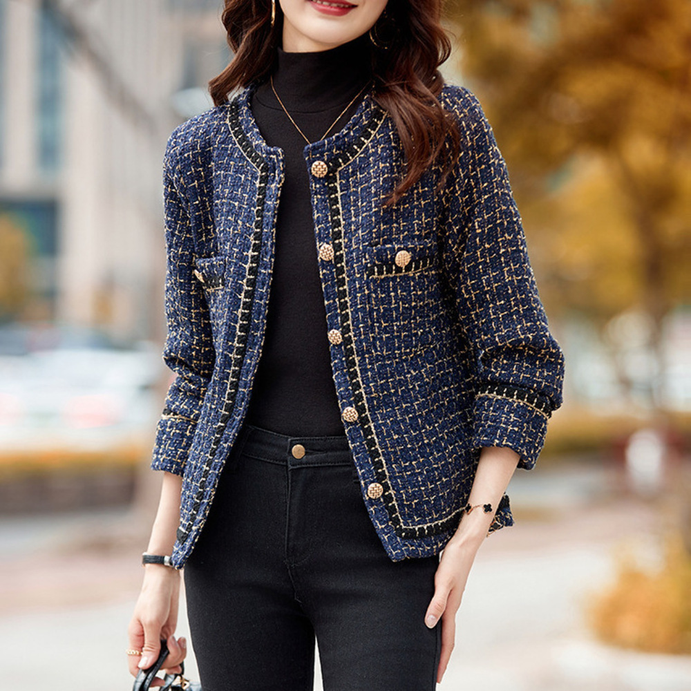 2Pcs Fashion Chic Elegant Blazer French Style Light Luxury Socialite Lady High-end Coat Long Sleeve Autumn Winter Fashion New Women's Tweed Desig