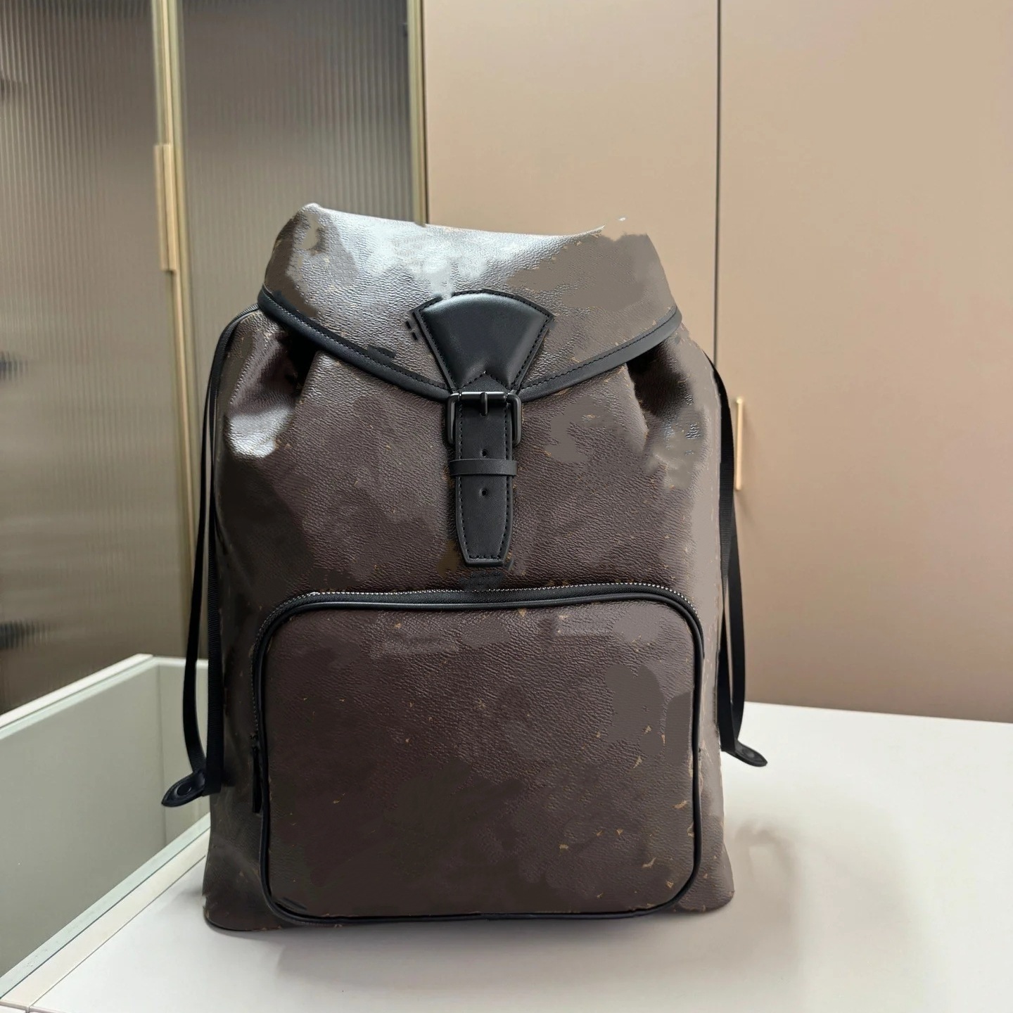 High-quality luxury real leather Backpack Luxurys Designer handbags men's women's classic floral plaid school bags Women Shoulder bags Crescent Bag Crossbody Bags