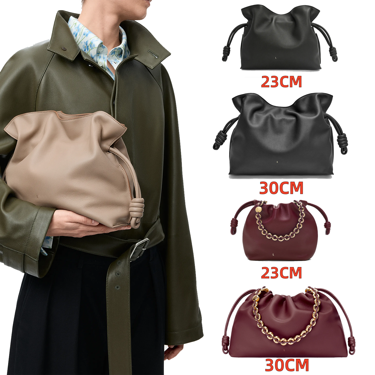 10A Designer bag Flamenco handbag Napa beef leather Flamenco Mini tote calf leather handbag crossbody bag drawstring bag casual bag Spanish brand women Purse