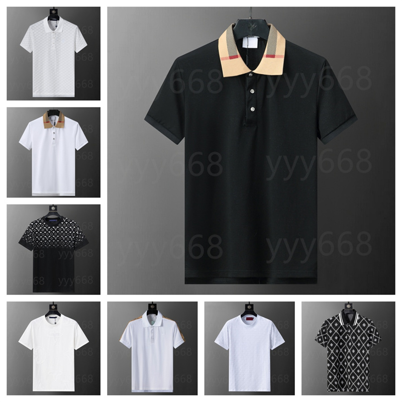 Mens Polo Shirt Fashion Men's T-shirt Luxury Polo Collar Breathable Top Summer Business Shirt Asian size M--XXXL &8888