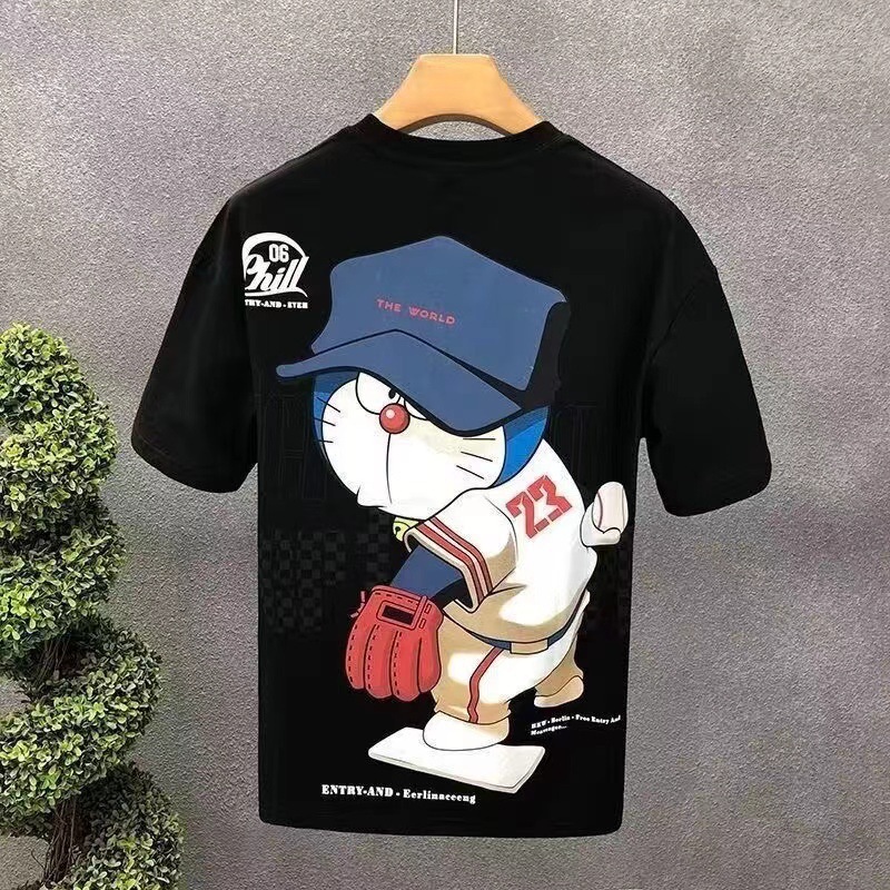 Cool & Stylish Cartoon Print Men's Short-Sleeve T-Shirt, Summer New Arrival, Trendy Brand Casual Tee for Guys