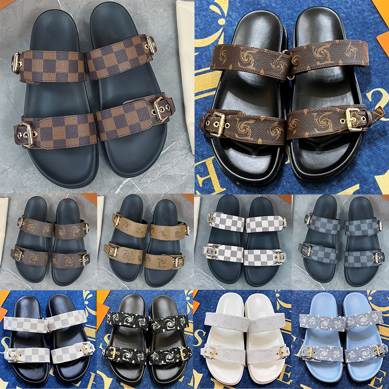 free shipping with box designer sandals men women slippers black white bone grey blue fashion designer slippers