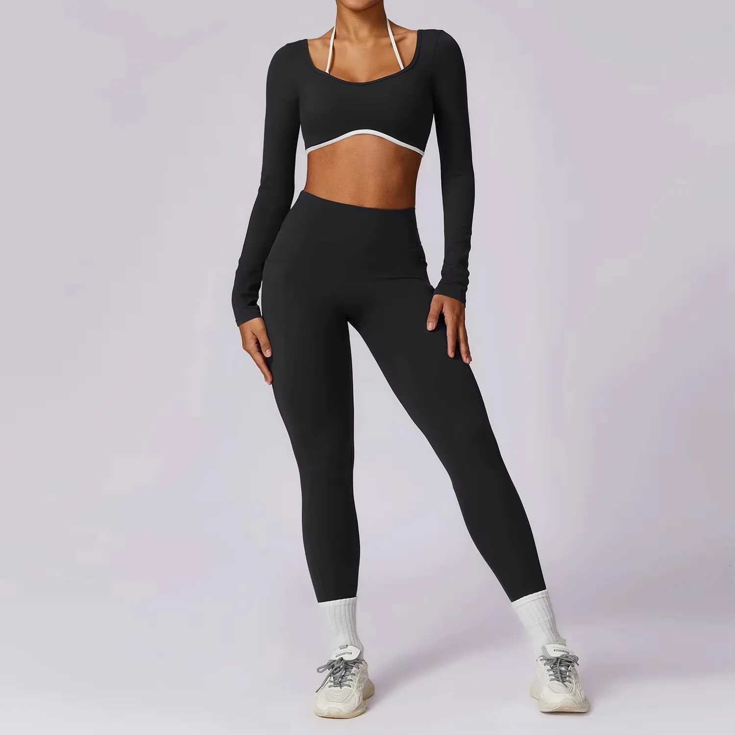 2Pcs Gym Set Women Workout Backless Yoga Suit Women Quick Dry Running Legging Fitness Bra Short-sleeved Shirt Sports Suit Femalet251219