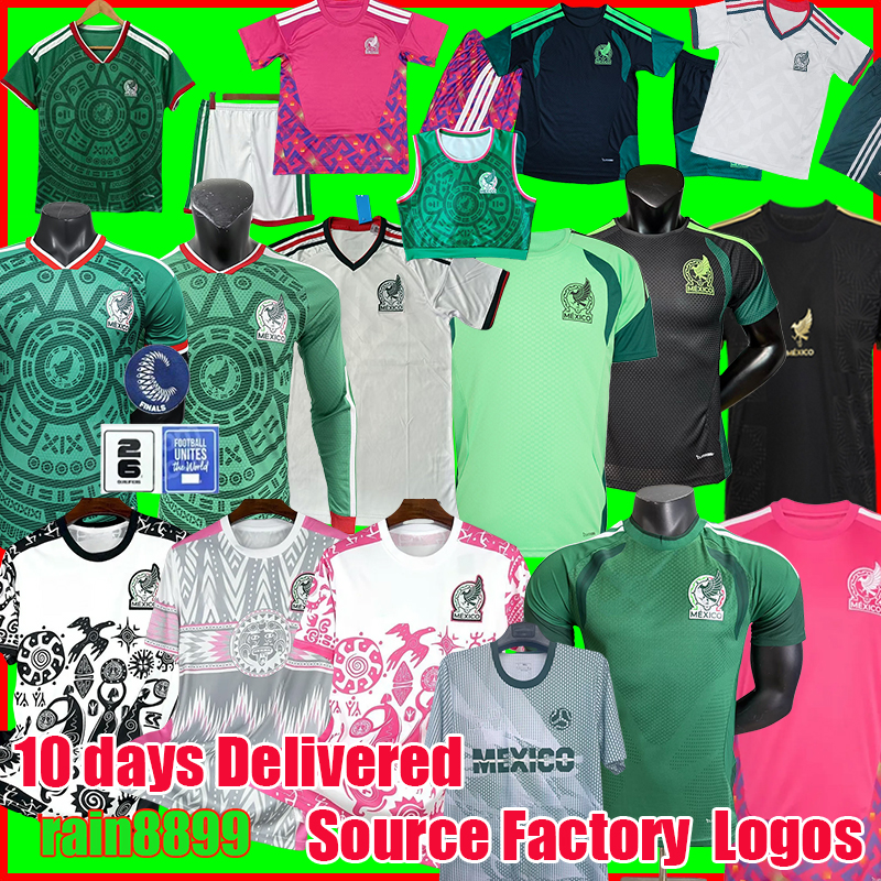 Green Mexico 26 27 Gold Cup Concept Kit Goalkeeper RAUL LOZANO long sleeve fans player kits Mexiko kids shirt peacock chicharito MEXICAN Maillot de football mexique