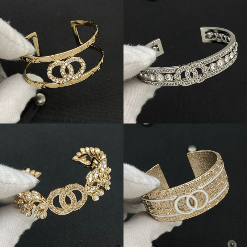 Men Womens Bangle High Quality Bracelet Inlay Crystal Pearl Wide Wrist Gift No Fading Designer Jewelry for Women Love Wedding Party Love Jewelry