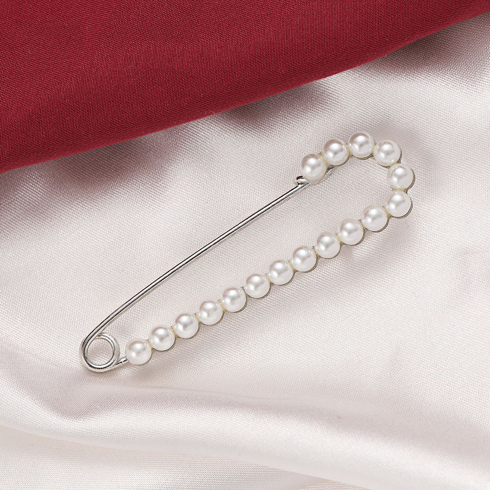 Brooch Clothing Decoration Pin Pants Waist Cinching Tool Waist Cinching Pin Pearl Buckle Pin Anti-Exposure Fixing Clothing Accessory