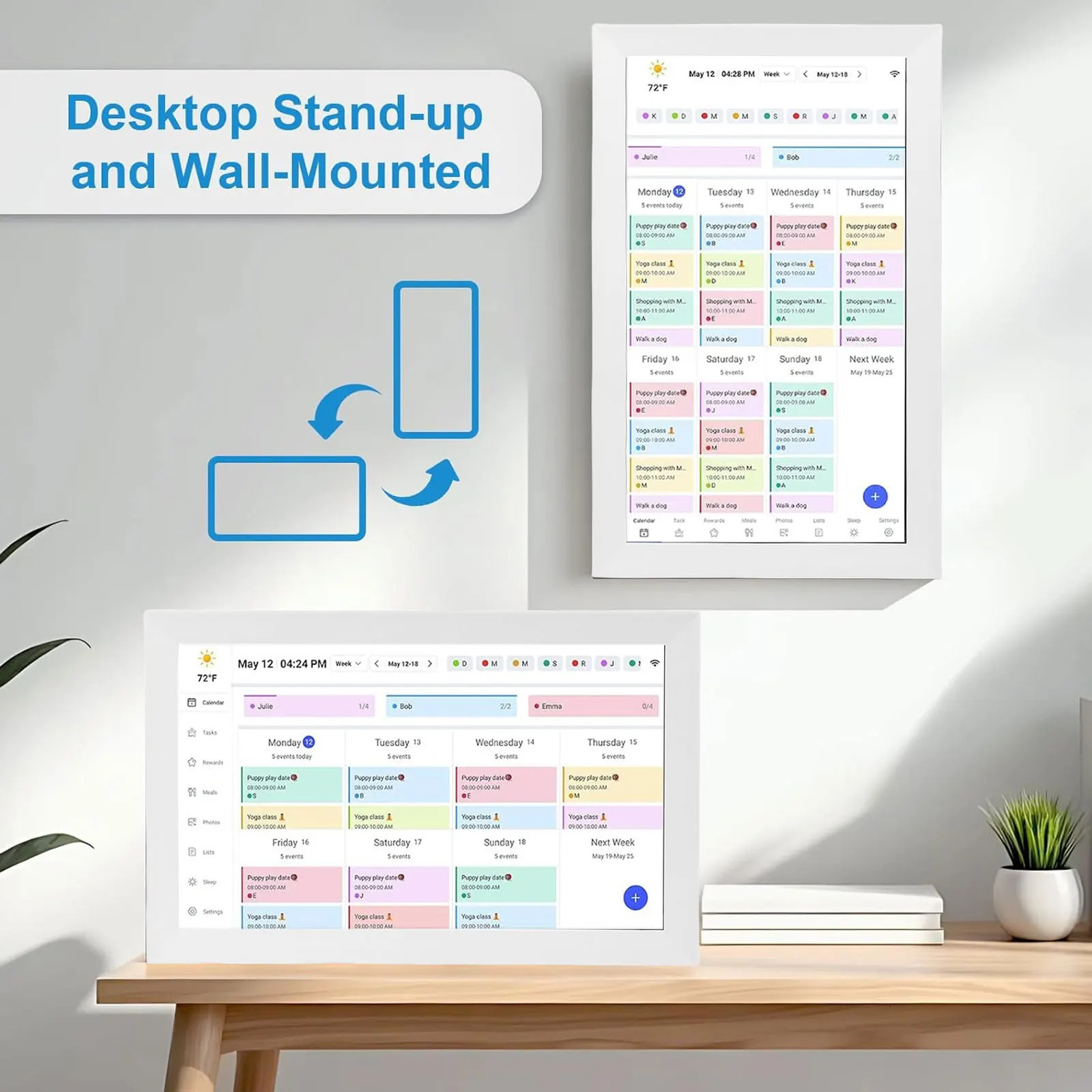 156 Inch Touchscreen WiFi Smart Digital Calendar Interactive Display Picture Frame Planner with APP for Family 251218