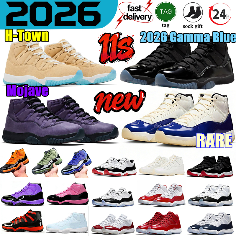 2026 designer shoes basketball sneakers gamma blue 11 H-Town Rare 11s Mojave Cherry Cool Grey coldest for mens Low Womens Sports Trainers