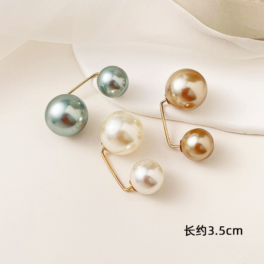 Skirt Waist Cincher Anti-Exposure Pin Buckle Fixing Clothes Pants Waist Reducer Large Waistline Reducer Pearl Brooch