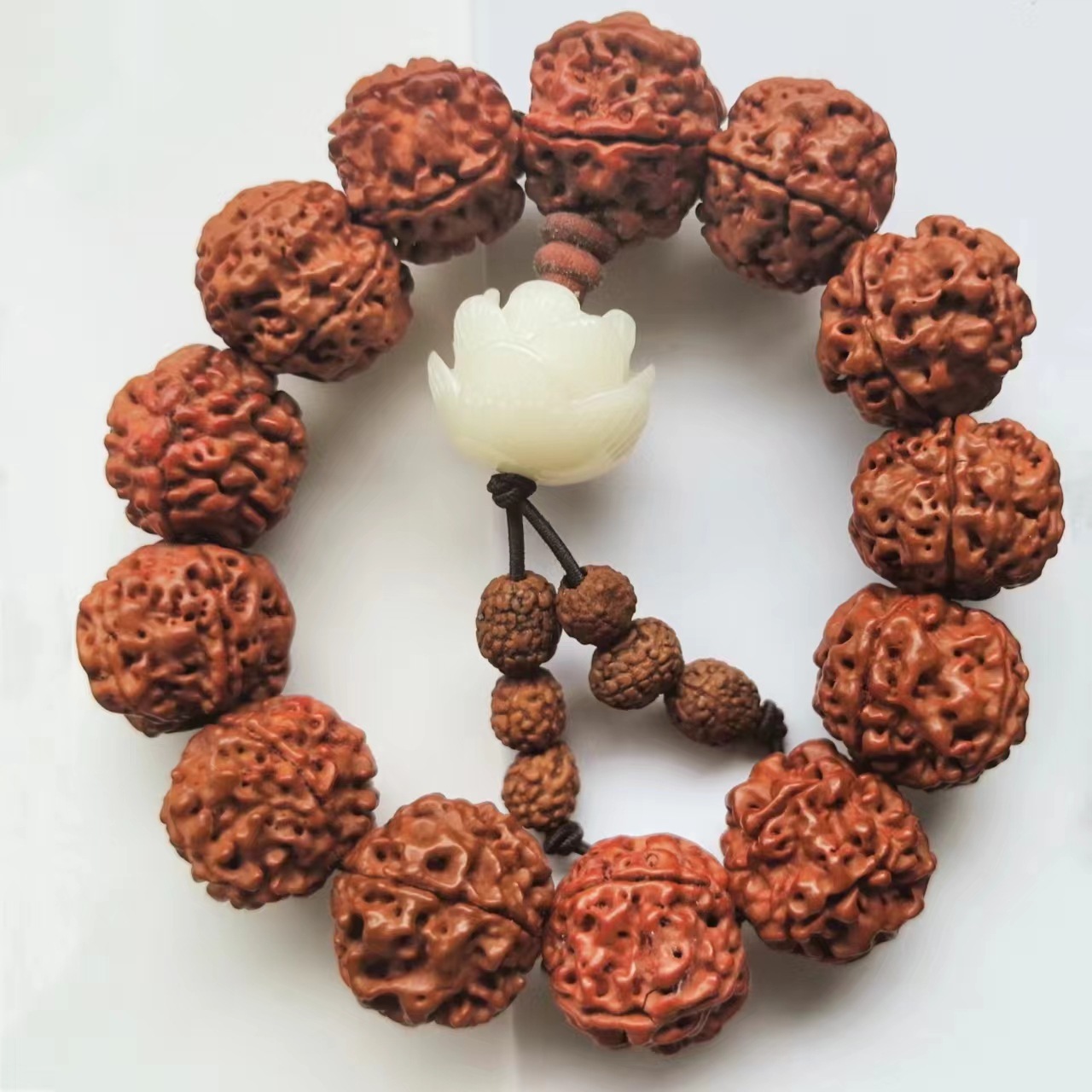 Tibetan Style Vajra Bodhi Bead Bracelet Natural Bodhi Seed 19mm Buddhist Prayer Beads Bracelet National Style Wholesale for Men