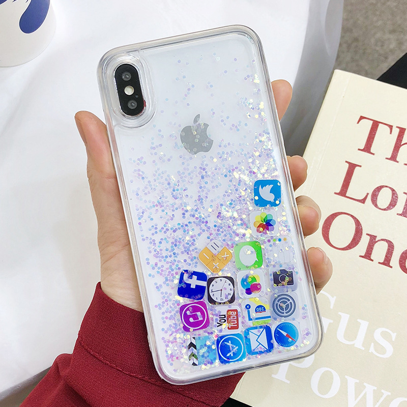 Compatible with Sand Apple 16/17 Pro Max Phone Case App Icon iPhone 15 Plus Flowing Liquid 14 Trendy