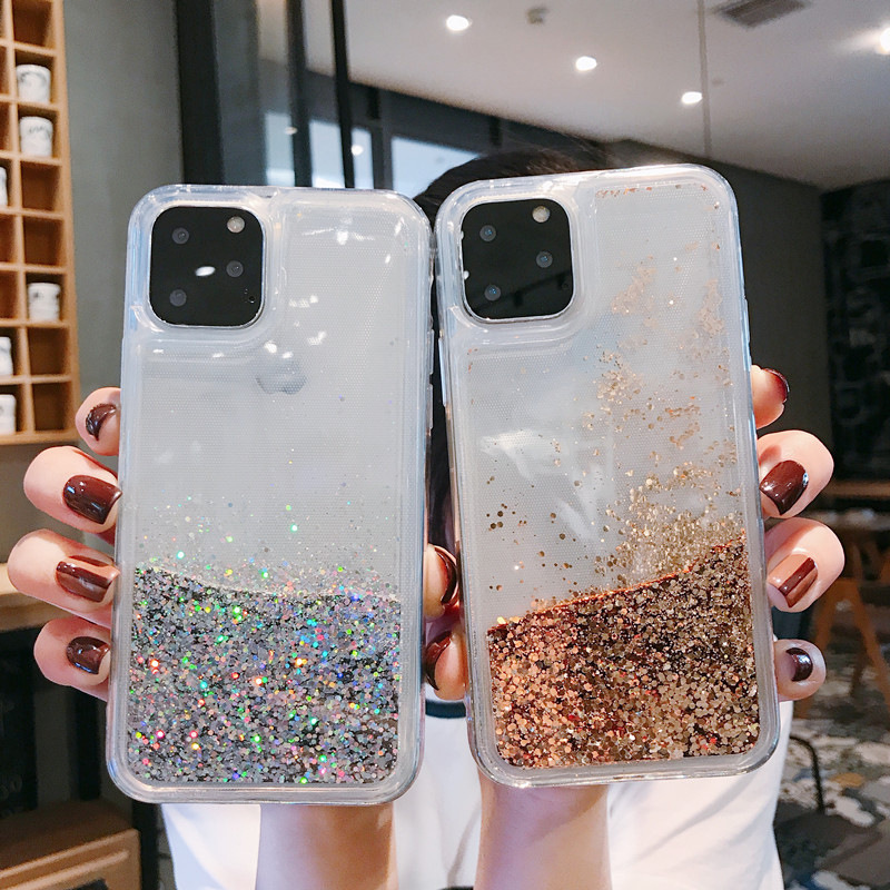 Liquid Star Sand Phone Case Compatible with iPhone 16 Plus Apple 17 Pro Max Flowing Glitter 15 Soft 14