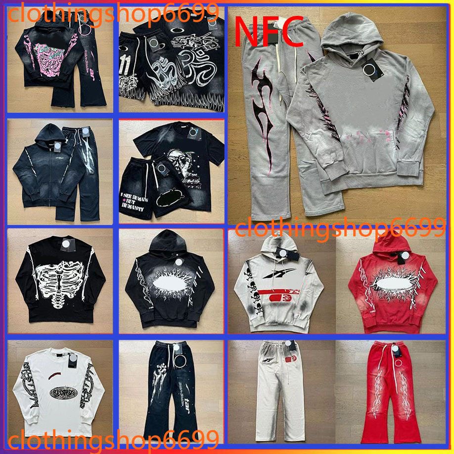 10A Hoodie Trend Fashion Hip Hop Street Hooded Sweatshirt hellystarhoddies Designers Shirt Long Sleeve Pullover Womens Washed Sweatpants
