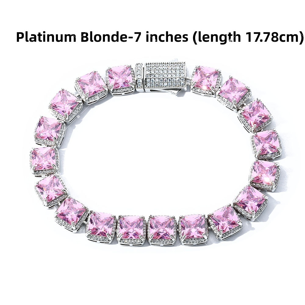 Y2K 10mm wide moissanite bracelet designer mens bracelet jewelry designer bracelet women Rock Candy Chain with Full designer braclet bangle luxury men