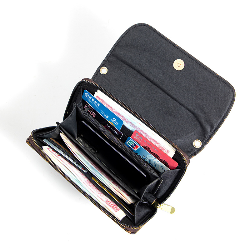 Ladies handbag, fashion letter-printed coin purse, large-capacity phone wristlet, high-quality shoulder underarm crossbody bag, multifunctional luxury