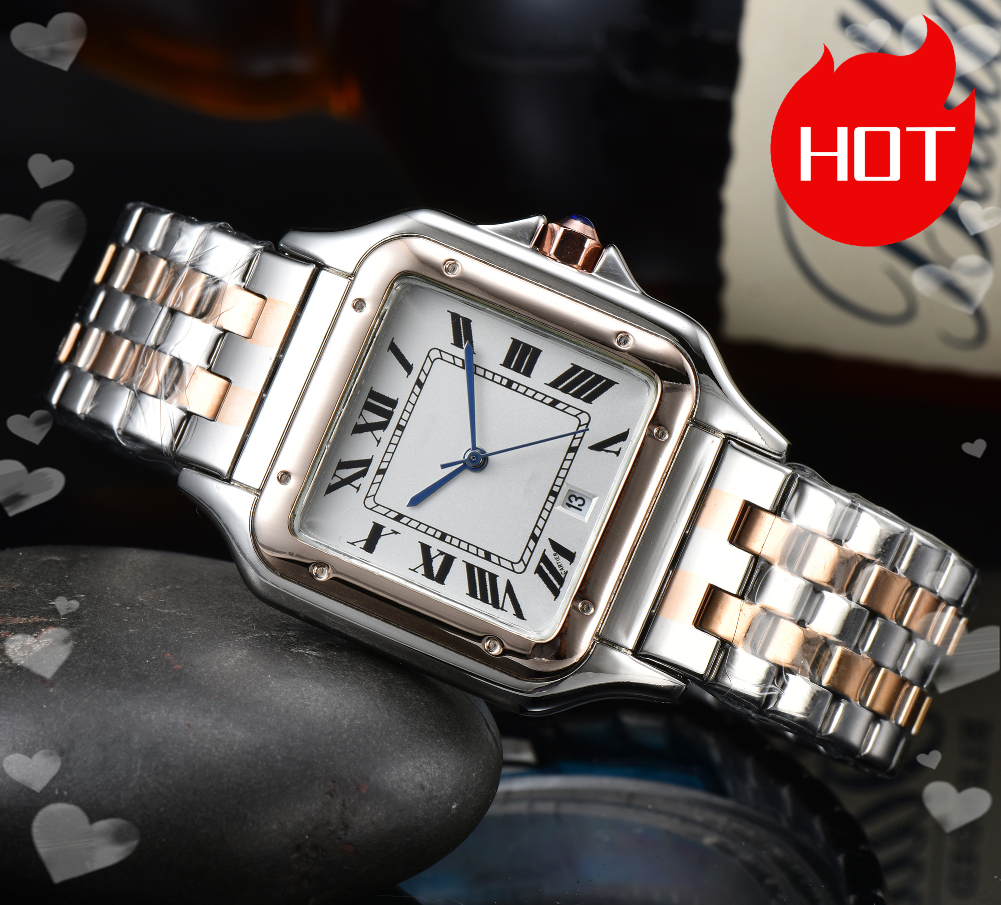 Mens women SANTOSity Watches quartz Automatic Movement Watch womens men Wristwatches waterproof Luminous montre de luxe #436
