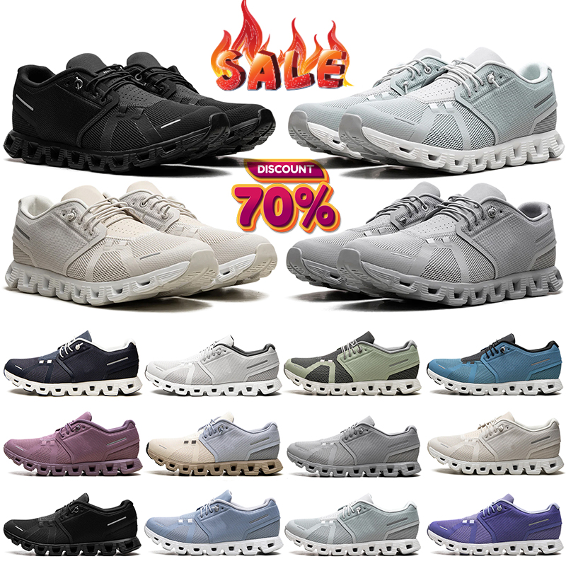 designer sneakers ons cloud mens womens running shoes trainers 5 comfortable Breathable platform flat white black beige grey outdoor sports runner shoe popular